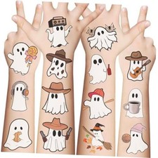 10sheets Halloween Temporary Tattoos for Kids, Assorted Waterproof Temp Ghost