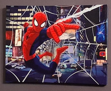 Ultimate Spiderman LED Light Up Canvas Wall Decor Art 16"x12 x 1" Comic Book