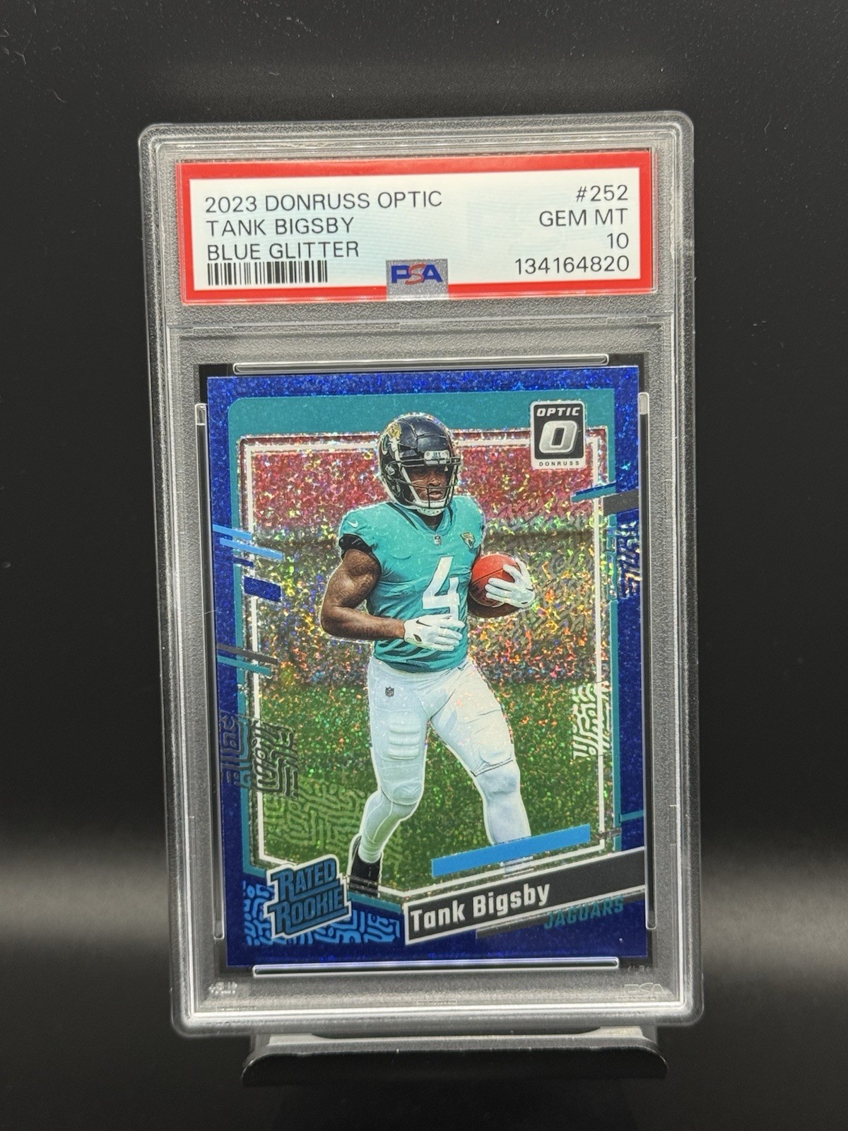 2023 Panini Donruss Optic 252 Tank Bigsby Blue Glitter PSA 10 ￼