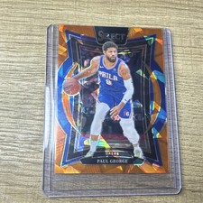 2024-25 Panini Select Orange Cracked Ice Prizm Concourse #37 Paul George /275