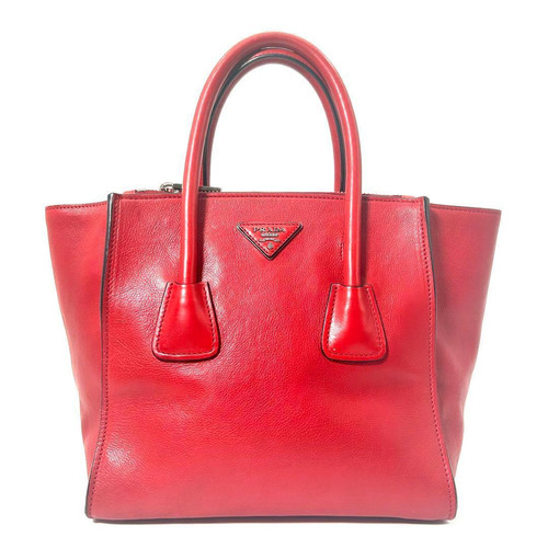 PRADA BN2625 Saffiano Leather Red 2Way Tote Bag Authentic Women's Handbag Japan