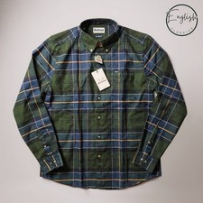 Barbour Lutsleigh Shirt Men’s Large Tailored Fit Forest Tartan