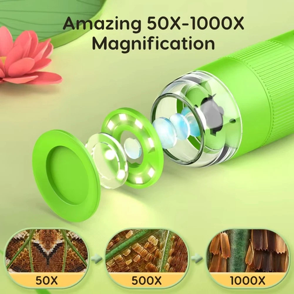 Digital Microscope Handheld Microscope with 2inch IPS Screen 1000X Portable3936
