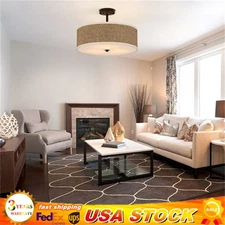 3-Lights Semi-flush Mount Ceiling Light Pendant Lamp Bedroom Chandelier Fixtures