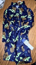 Star Wars Baby Yoda Fleece Bathrobe Kids Sleepwear Size 4/5 NWT