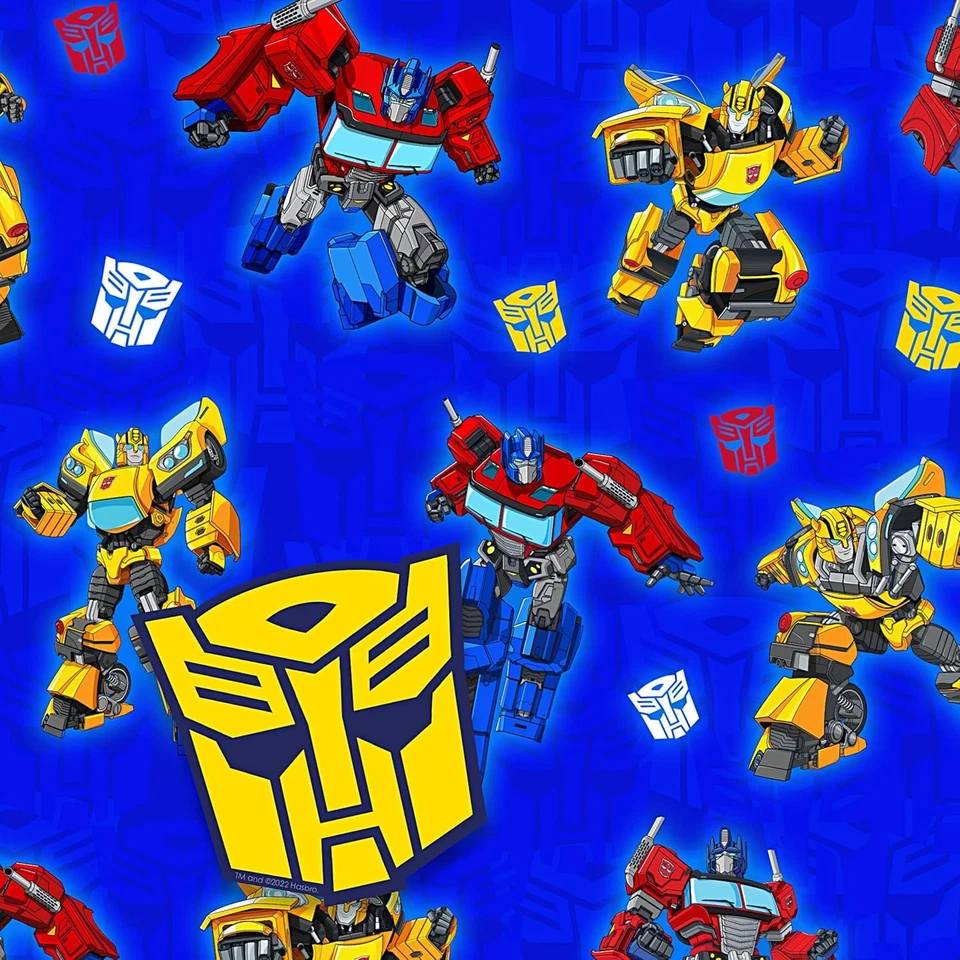 Transformers Wrapping Paper, 2 Sheet 2 Tag 4 Piece Set - Image 2 of 4