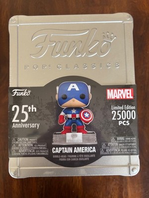 Funko POP! Classics 25th Anniversary Captain America Tin 25000 Limited Edition