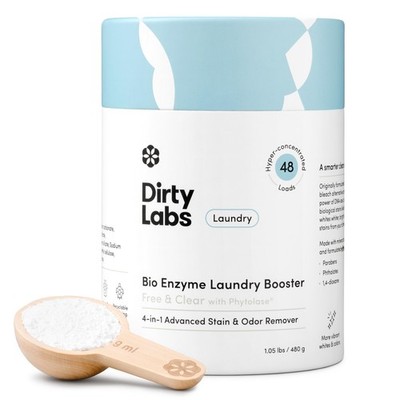 Bio Enzyme Laundry Booster Scent Free Nontoxic for 48 Loads 1 lb Bag