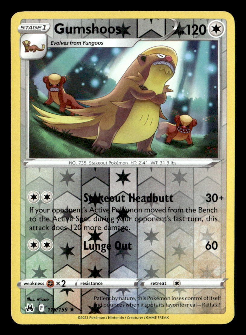 Pokemon Gumshoos #118/159 tcg Near Mint or Better