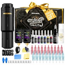 Tattoo Gun Kit for Beginners Wireless Tattoo Gun with 1600mAh Batter...