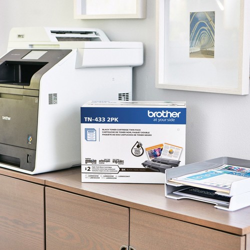 Brother TN-433 Original Toner Cartridge - Twin-pack - Black (tn4332pk) - Foto 3 di 4