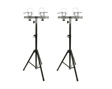  2 DJ Pro Lighting 7 Foot Tripod Light Stand  2 Square Truss T-Bar Adapter