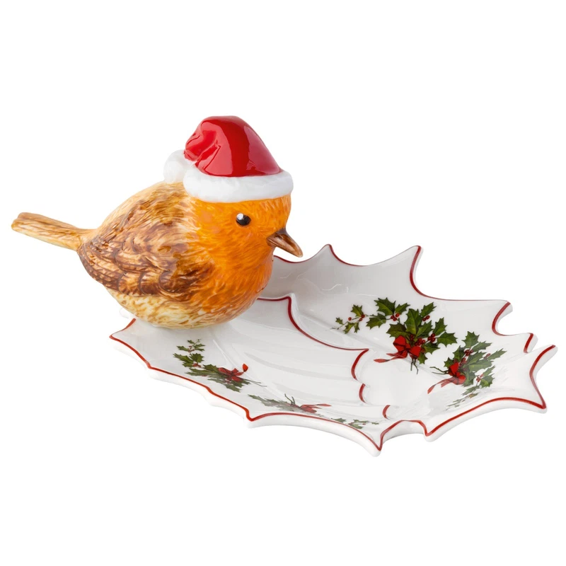 Ciotola Pettirosso Natale Foglia Agrifoglio Villeroy & Boch Toy's Fantasy