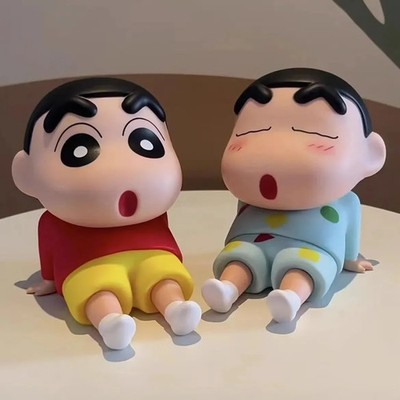 Crayon Shin-Chan Phone Holder Cute Anime Desktop Ornament Cartoon Stand Figure