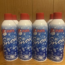 8xSanta Snow Christmas Flocking Spray 10oz Cans for Windows Trees Crafts 9oz 