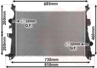 Radiator, Motor KüHlung 17012703 VAN Wezel FüR Fiat Jeep Alfa Romeo