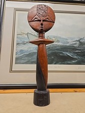 African Akuaba Asante Ashanti Wood Hand Carved Ethnic Fertility Doll