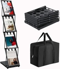 Brochure Display Stand Foldable Magazine Rack Metal Brochure Holder Literature