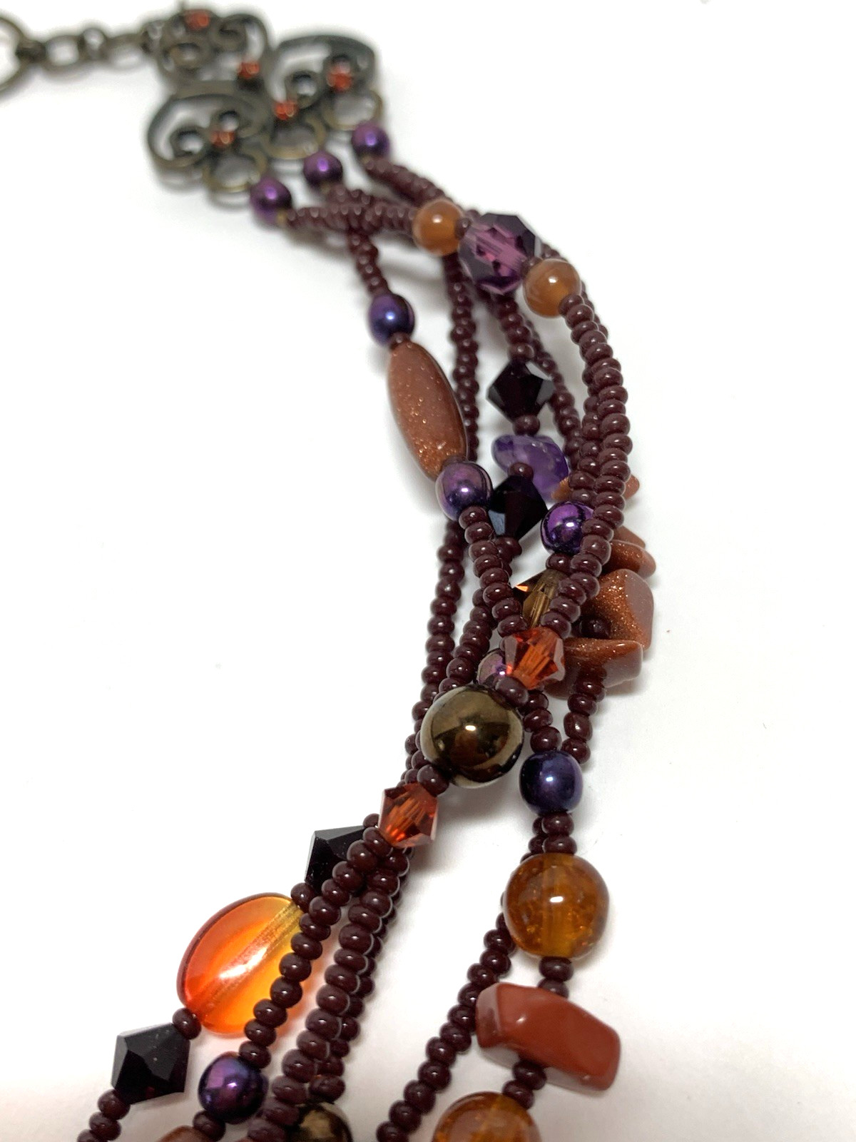 SORRELLI Signed Crystal Multi-Strand Necklace Cho… - image 6