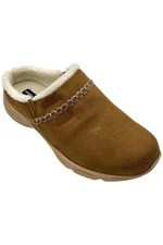 Easy Spirit Women's Bynne Faux Fur Clog Camel