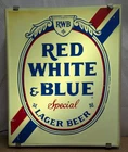 Vintage Red White Blue Special Lager Beer Pabst RWB 2-sided Lighted Sign 17"