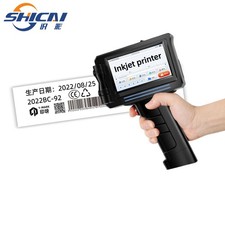 Handheld inkjet printer prints text, barcode, batch number image