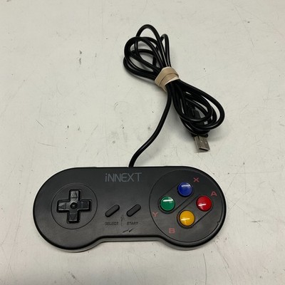 iNNEXT Retro USB SNES Controller (Black) Tested and Working