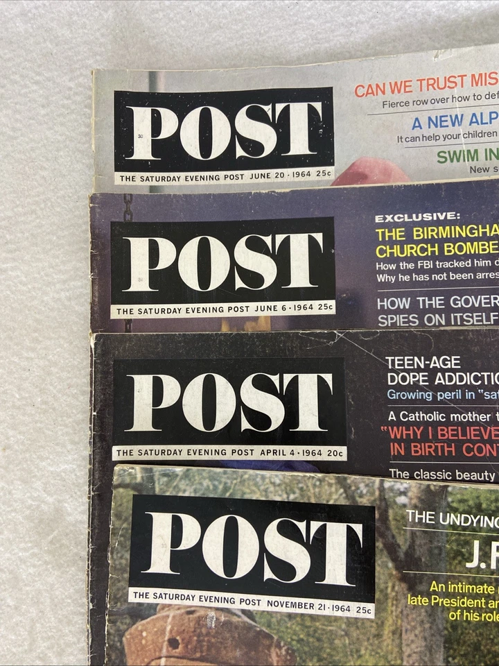 1950s 1960s Vintage POST Magazine Random Mixed Lot of 8 Magazines w/ Great Ads - Image 3 of 4