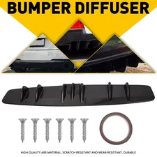 33" Universal Rear Bumper Diffuser Spoiler Splitter Wing Trim Glossy Car Black N