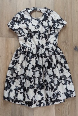 $600 NWT Kate Spade Women's Graphic Floral Lace Organza Flare Back