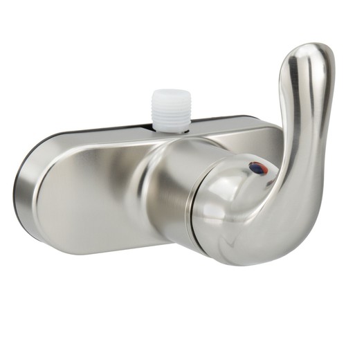 RecPro RV Shower Faucet Diverter Valve Single Lever | 4 Inch | Brushed Nickel