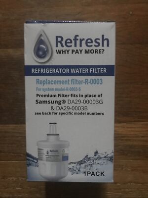 Refresh R 003 Water Filter Refresh R-003 Replacement Samsung DA29-00003G/B Refrigerator Water ...