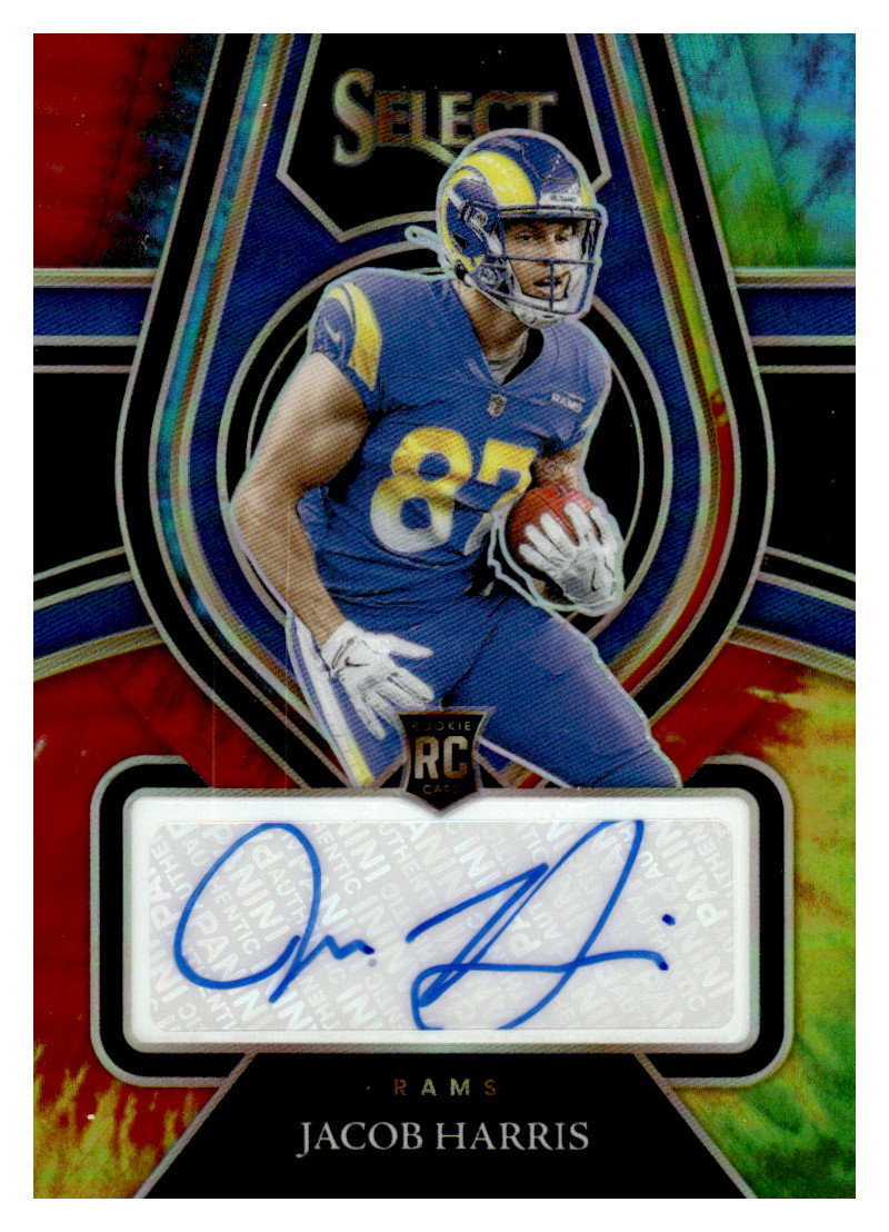 Jacob Harris Panini Select Rookie Signatures #RSJHA Tie-Dye