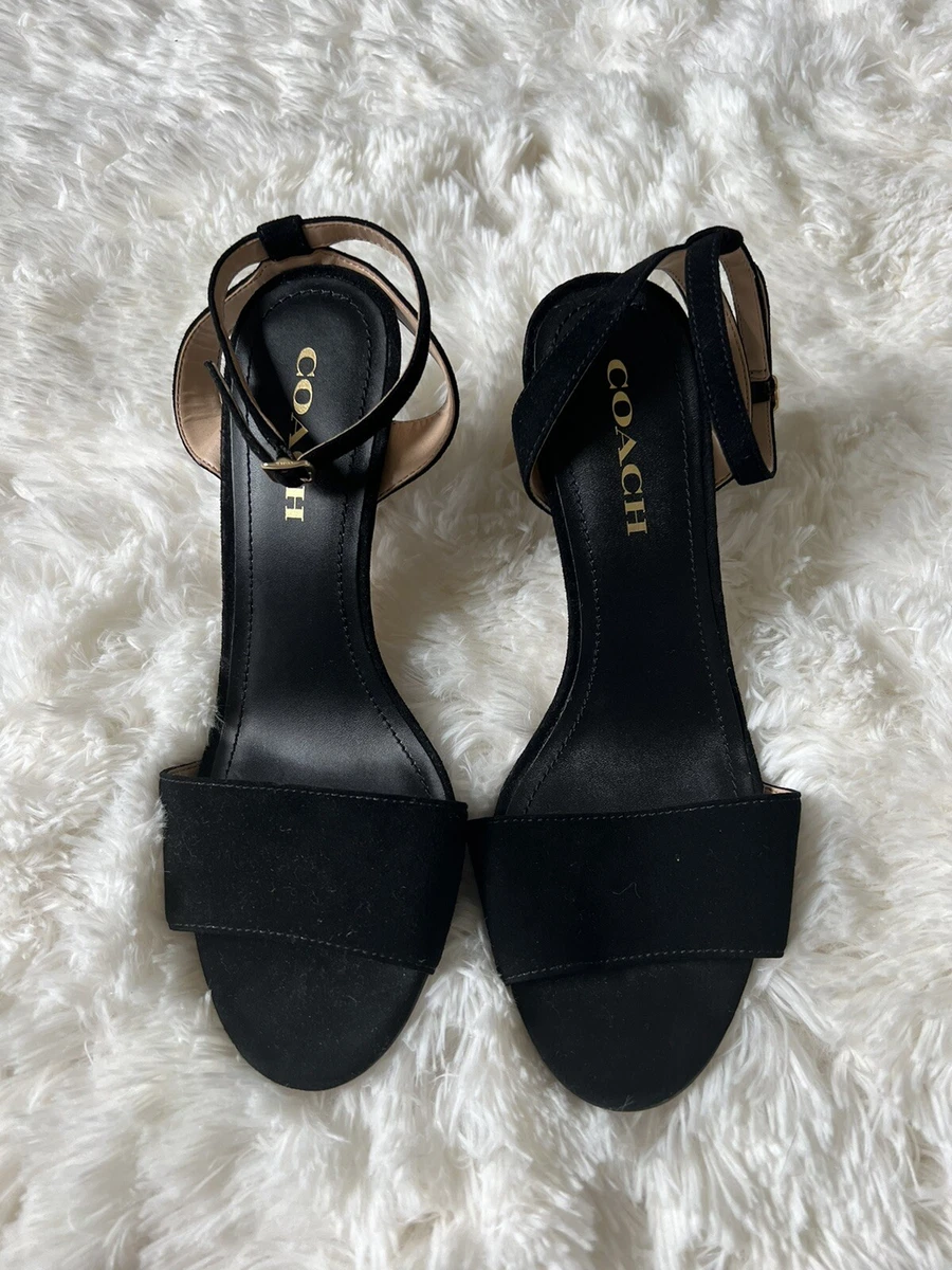 Coach Regina Sandal Black Suede eBay