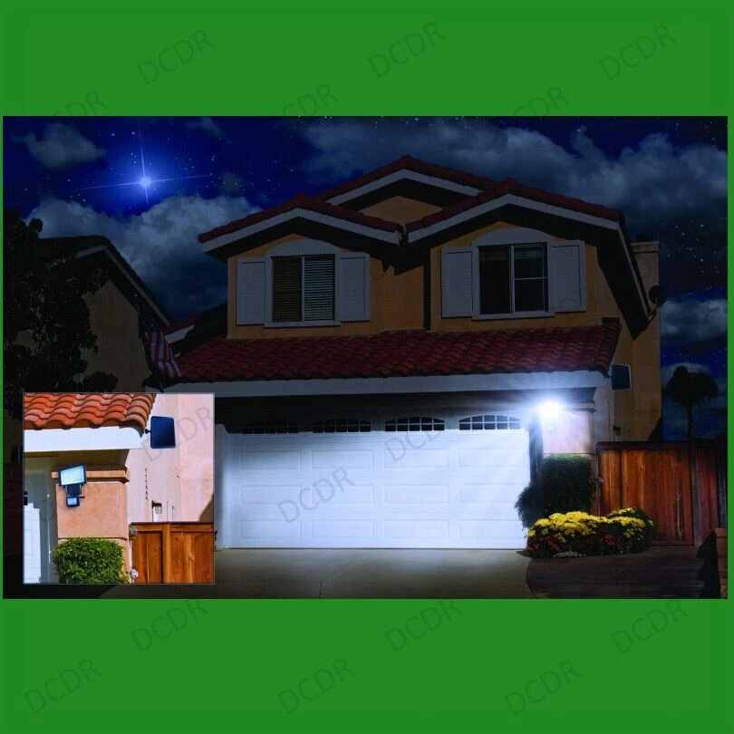 60 LED Solar Power Security Light With PIR & Dusk Dawn Sensor Outdoor Floodlight - Image 4 of 4