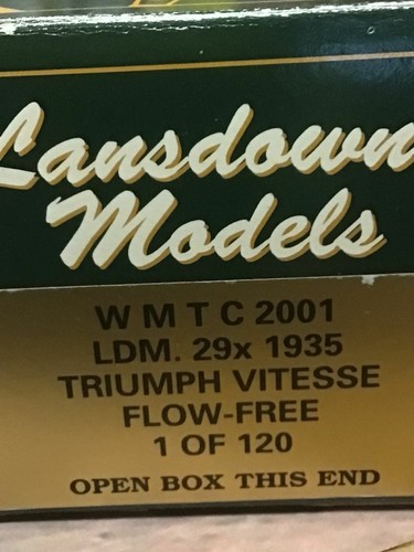 Brooklin / Lansdowne Models WMTC 2001 LDM 29X 1935, Triumph Vitesse ltd.ed - Picture 7 of 8