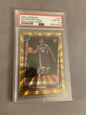 Davion Mitchell rated rookie Donruss GOLD Laser 02/10