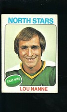 1975 TOPPS HOCKEY CARD LOU NANNE #143 EX NORTH STARS