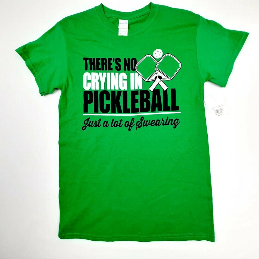 Pickleball T-shirt Humor Men's Size Small Green Cotton P11 Pickleball T-shirt Humor Men's Size Small Green Cotton P11