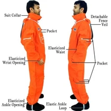 Fluorescent Orange Beekeeper Suit 2XL - Durable Bee Protection Gear