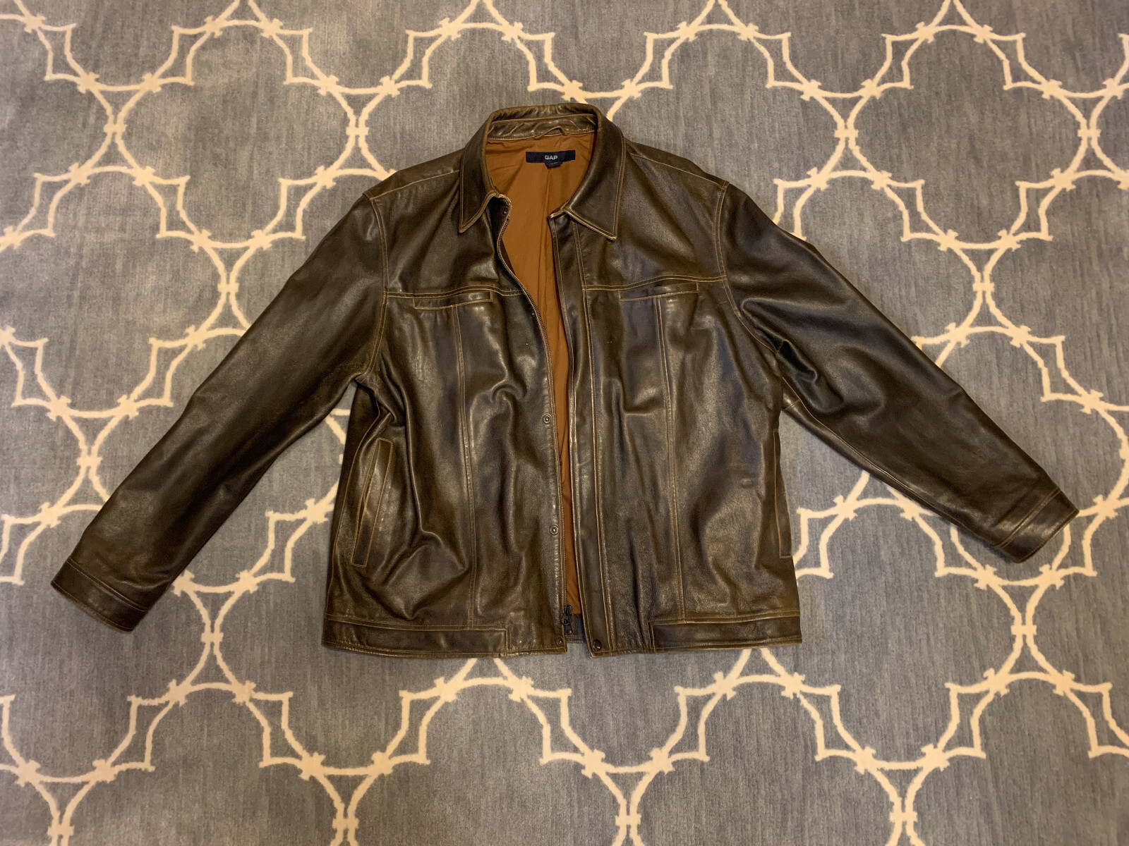Vintage Gap Brown Leather Jacket Gem
