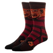 Nightmare on Elm Street Freddy Krueger Novelty Cartoon Character 360 Crew Socks