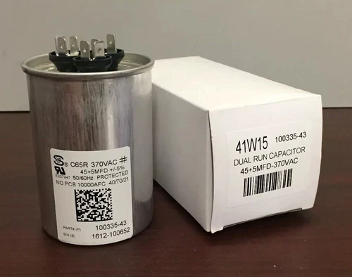 LENNOX/DUCANE/ARMSTRONG 45/5MFD 370V DUAL RUN CAPACITOR 100335-43 41W15