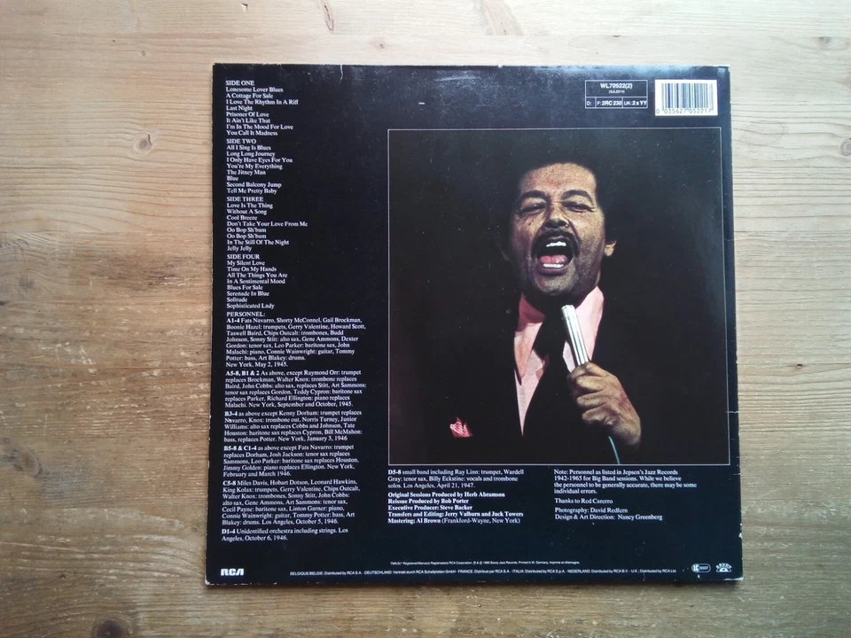 Billy Eckstine Mister B & The Band Savoy Sessions EX 2 x Vinyl LP Record WL70522 - Image 3 of 4