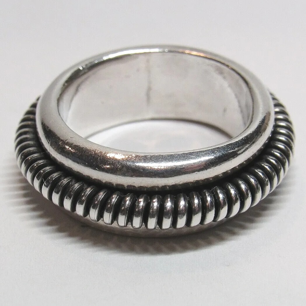 Solid Sterling 925 Silver Meditation Spinner Fidg… - image 6