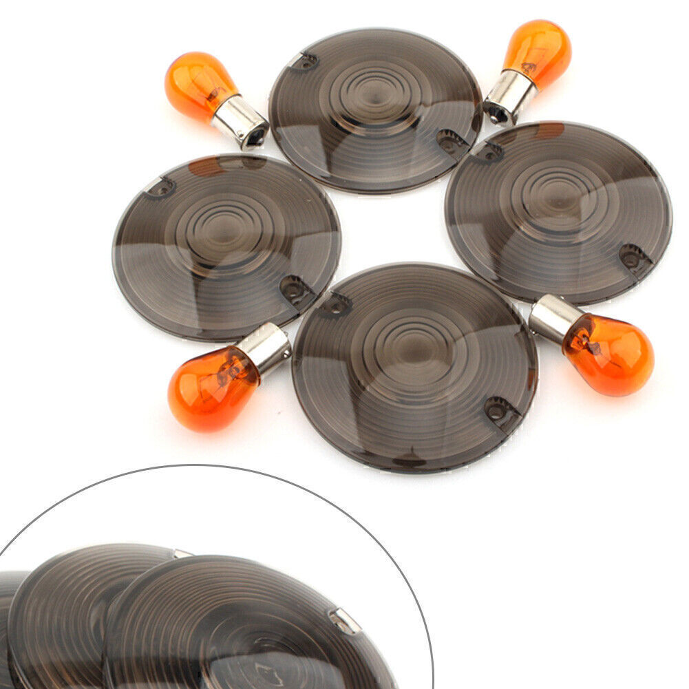 Smoke Amber Turn Signal Lights for Harley Road King 94-10