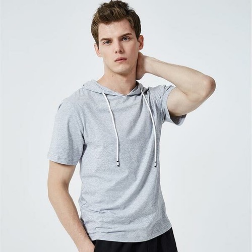 men's short sleeve hooded shirts & tops