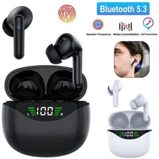 Bluetooth Earbuds Headset 5.3 Wireless Noise Cancelling TWS Trucker Waterproof