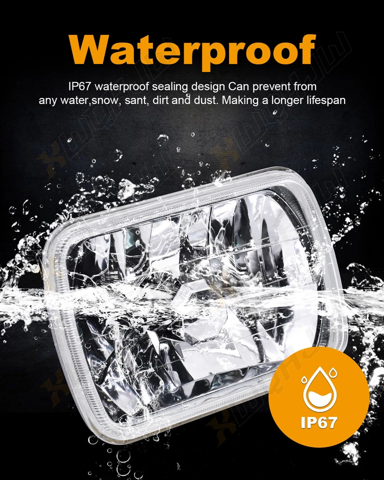 Faro LED haz alto/bajo para International Harvester 9900 9200 9400i 5x7" 7X6" Foto 3 de 4