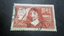FRANCE 1937 timbre 342 DESCARTES CELEBRITE' oblitéré, used stamp A